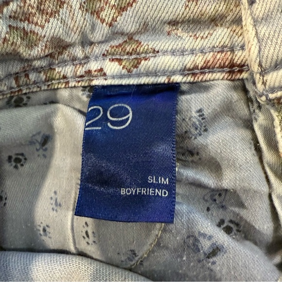 Pilcro And The Letterpress Anthropologie Slim Boyfriend Floral Jeans Women’s 29 - Picture 7 of 8